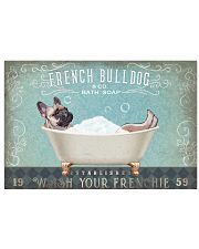 FRENCHIE DOG TAKE A BATH SOAP 17x11 Poster front