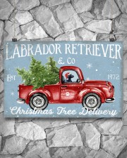 BLACK LABRADOR DOG RED TRUCK CHRISTMAS 17x11 Poster aos-poster-landscape-17x11-lifestyle-13