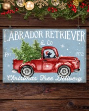 BLACK LABRADOR DOG RED TRUCK CHRISTMAS 17x11 Poster aos-poster-landscape-17x11-lifestyle-27
