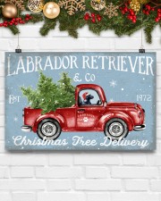 BLACK LABRADOR DOG RED TRUCK CHRISTMAS 17x11 Poster aos-poster-landscape-17x11-lifestyle-28
