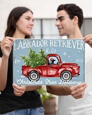 BLACK LABRADOR DOG RED TRUCK CHRISTMAS 17x11 Poster poster-landscape-17x11-lifestyle-20