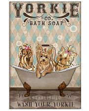 YORKSHIRE TERRIER PUPPIES ON BATH TUB 11x17 Poster front