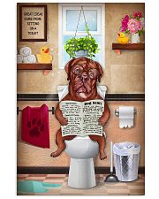 DOGUE DE BORDEAUX DOG SITTING ON A TOILET 11x17 Poster front