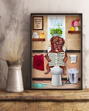DOGUE DE BORDEAUX DOG SITTING ON A TOILET 11x17 Poster lifestyle-poster-3
