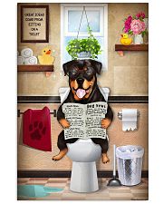 ROTTWEILER PUPPY SITTING ON A TOILET 11x17 Poster front