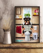 ROTTWEILER PUPPY SITTING ON A TOILET 11x17 Poster lifestyle-poster-3
