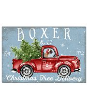 BOXER DOG RED TRUCK CHRISTMAS 17x11 Poster front
