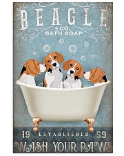 BEAGLE PUPPIES SITTING ON BATH SOAP 11x17 Poster front