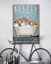 BEAGLE PUPPIES SITTING ON BATH SOAP 11x17 Poster lifestyle-poster-7