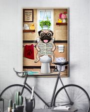 PUG PUPPY SITTING ON A TOILET 11x17 Poster lifestyle-poster-7