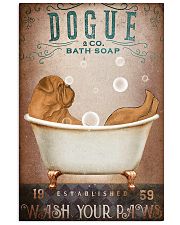 DOGUE DE BORDEAUX DOG ON A BATHROOM 11x17 Poster front