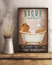 DOGUE DE BORDEAUX DOG ON A BATHROOM 11x17 Poster lifestyle-poster-3