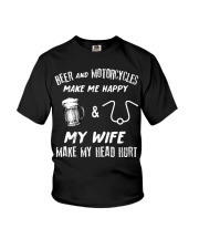 Beer And Motorcycles Youth T-Shirt tile