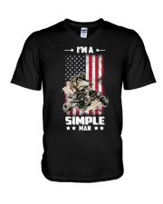 ATV Racing I'm A Simple Man V-Neck T-Shirt tile