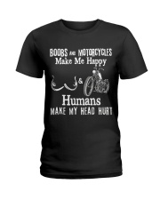Boobs And Motorcycles Ladies T-Shirt tile