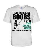 Fishing Anh Boob V-Neck T-Shirt tile
