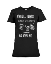 Bull Dog And Motorcycles Premium Fit Ladies Tee tile