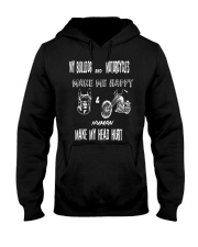Bull Dog And Motorcycles Hooded Sweatshirt tile