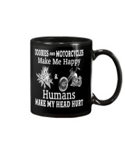 Bull Dog And Motorcycles Mug tile