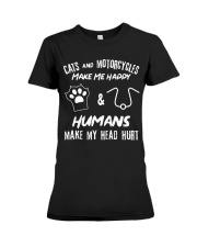 Cats And Motorcycles Premium Fit Ladies Tee tile