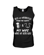 Beer And Motorcycles Unisex Tank tile
