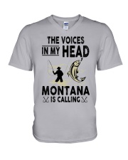 Fishing Montana V-Neck T-Shirt tile