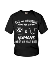 Cats And Motorcycles Youth T-Shirt tile