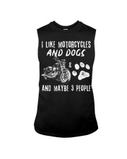 I Like Motorcycles And Dogs Sleeveless Tee tile
