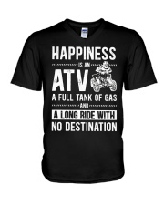 Tshirt Happiness ATV V-Neck T-Shirt tile