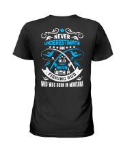 Old Man Fishing Ladies T-Shirt tile