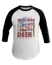 Real Man Hunting Deer Baseball Tee tile