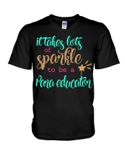 PARA EDUCATOR SPARKLE V-Neck T-Shirt thumbnail