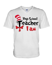 HIGH SCHOOL TEACHER I AM V-Neck T-Shirt thumbnail