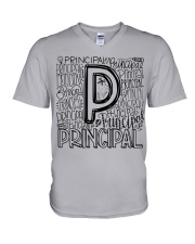PRINCIPAL TYPO DESIGN V-Neck T-Shirt thumbnail