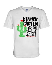 KINDERGARTEN IS ON POINT V-Neck T-Shirt thumbnail