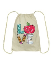 Love Teacher Life Drawstring Bag tile