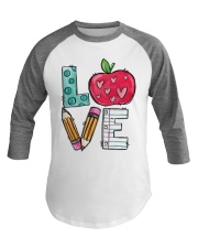 Love Teacher Life Baseball Tee tile