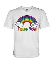 7TH GRADE THANK YOU V-Neck T-Shirt tile