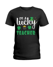 I AM A LUCKY TEACHER Ladies T-Shirt thumbnail