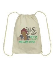 PRESCHOOL TEACHER Drawstring Bag tile