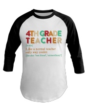 4TH GRADE TEACHER Baseball Tee thumbnail