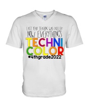 4TH GRADE V-Neck T-Shirt tile