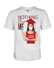 RED - NOTHING CAN STOP ME V-Neck T-Shirt tile