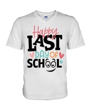 HAPPY LAST DAY OF SCHOOL V-Neck T-Shirt tile