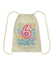 SIXTH GRADE TYPOGRAPHIC Drawstring Bag thumbnail
