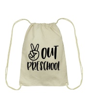 PEACE OUT PRESCHOOL Drawstring Bag tile