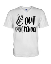 PEACE OUT PRESCHOOL V-Neck T-Shirt tile