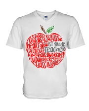 1ST GRADE APPLE V-Neck T-Shirt thumbnail
