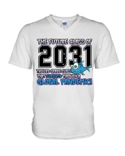 3RD GRADE V-Neck T-Shirt tile