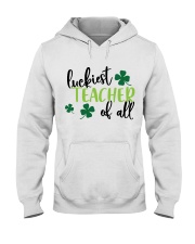 LUCKIEST TEACHER OF ALL Hooded Sweatshirt thumbnail
